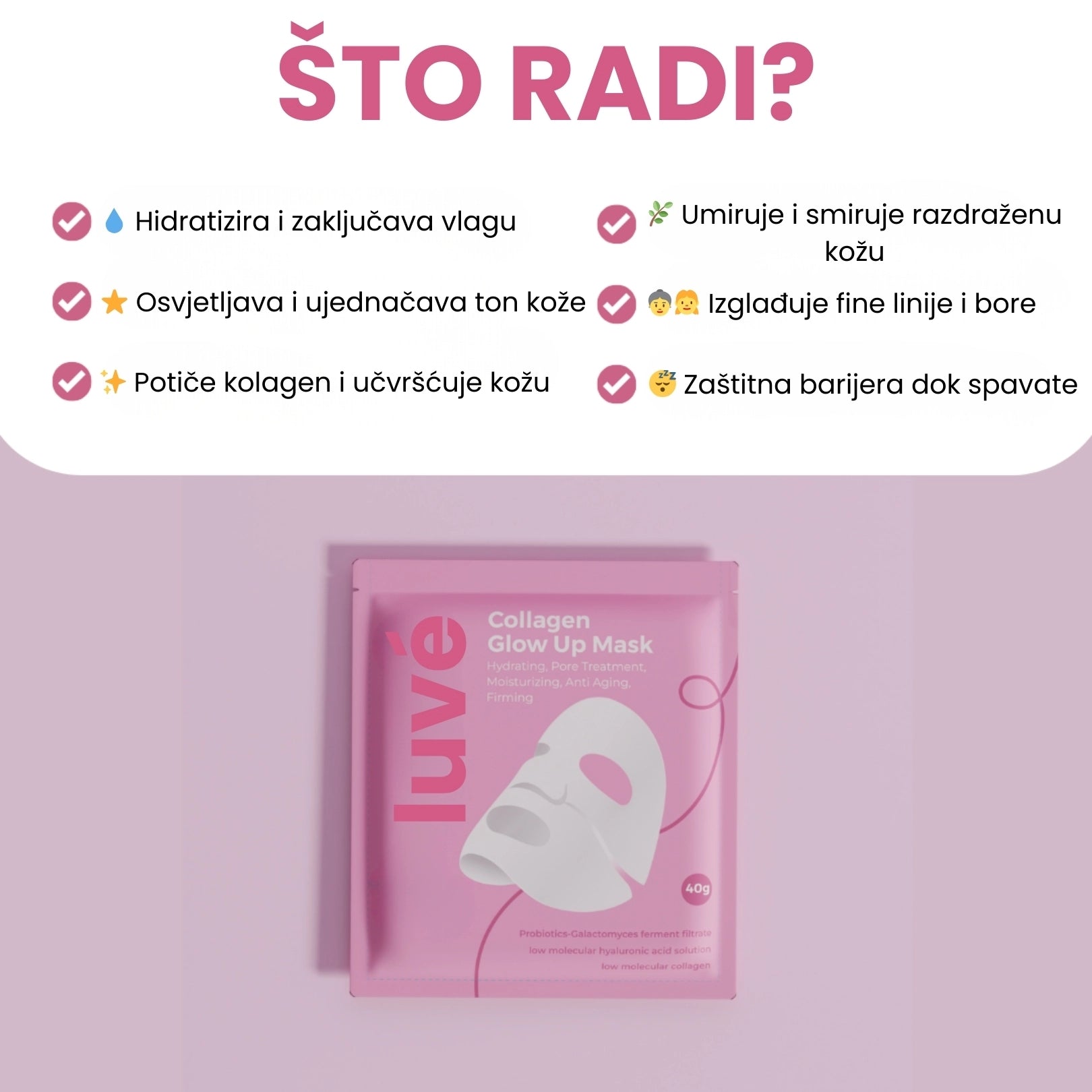 Maska s bio kolagenom